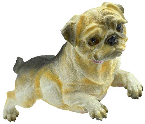 Hundefigur Mops Tierfigur Deko-Hund Gartenfigur Mopsfigur wetterfest
