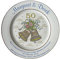 All About Names Personalised Golden Wedding Anniversary plate with 2 gold bands - Bells + 50 design