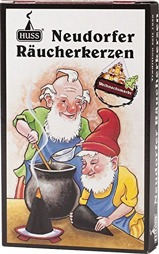Huss Weihnachtsmarkt Räucherkegel Neudorfer Räucherkerzen aus dem Erzgebirge - 24 Stück - Weihnachtsduft - Erzeugt eine festliche Stimmung