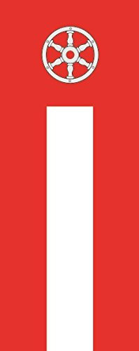 U24 Fahne Flagge Erfurt im Hochformat Premiumqualität 80 x 200 cm