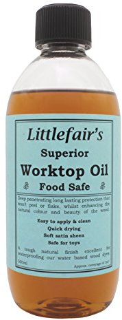 Littlefair’s Worktop Oil 500ml - All Round Protection & Food Safe Wood Oil - Kitchen Worktop Oil with Easy Apply & Quick Dry Formula - Wooden Worktop Oil for a Beautiful Satin Sheen - All Wood Types