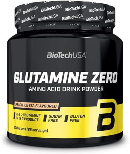 Bio Tech USA Glutamine Zero Supplement, 300 g, Peach Ice Tea
