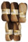 Alize 5 x 100 g Strickwolle Mehrfarbig mit Farbverlauf, 500 Gramm Strickgarn mit 20% Wolle-Anteil (braun beige 6779)