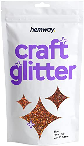 Hemway Craft Glitter - Bronze Brown Holographic | Fine Metallic Sequin Flakes for Resin & Epoxy Crafts | Supplies for Tumblers, Cards, Jewellery, Candle, Hair, Face, Body & Nail Art | 100 g