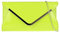 Girly HandBags Pochette da donna oversize in vernice Lime