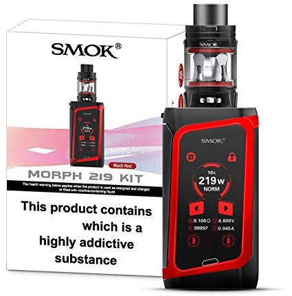 SMOK Morph 219 TFV Mini V2 2mL E Cigarettes Kit (Black Red) No Nicotine