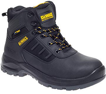 DEWALT Douglas Mens Safety Boots | Waterproof | Steel Toe Cap | Heat Resistant | Safety Boot Black UK9 (EU43)