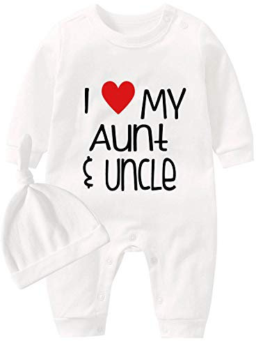 culbutomind Baby Zwillinge Strampler Body Junge Mädchen Ich liebte Meinen Onkel Und Meine Tante Fun Baby Geschenke Geburt Lustig Babykleidung(Tante und Onkel, 50)