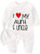 culbutomind Baby Zwillinge Strampler Body Junge Mädchen Ich liebte Meinen Onkel Und Meine Tante Fun Baby Geschenke Geburt Lustig Babykleidung(Tante und Onkel, 50)