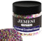 JEMESI 100g Farbe Crushed Glass, Reflective Crushed Metallic Glass Glitter Edelstein Perlen Chips für DIY Harz Schimmel Nagel Vase Füller Scrapbooing Schmuck Handwerk Dekoration