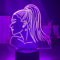 3d Nachtlicht Sänger Ariana Grande für Fans Schlafzimmer Dekoration Atmosphäre Licht Touch Sensor LED Farbe Ändern Schreibtischlampe-7 Farben Keine Fernbedienung