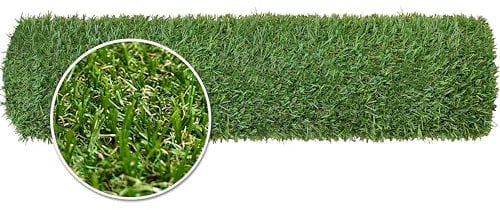 WALPLUS 4mx1m Roll 20mm Pile Height Carpet Artificial Grass Astro Garden Lawn High Density Durability Realistic Looking Pets Friendly Fake Turf Mat Floor for Patio Balcony Outdoor Indoor Self-Draining