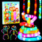 SCIONE 6 Pack Leuchtendes Pop Röhren Sensorisches Spielzeug für Kinder Graduierung Geschenke Feinmotorik Kleinkindspielzeug Mini LED Stretchrohr Röhrchen Strumpffüller für Kinder Geschenk