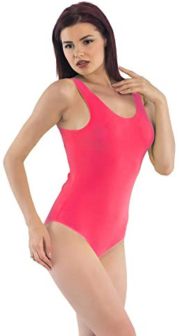 Magi Body da donna senza maniche in cotone con vestibilità ottimale, Corallo, XXL