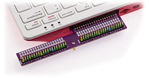 Iiunius Raspberry Pi 400 GPIO Header Expansion Adapter, with Color-Coded Header,Easy Connect to Your Pi400-Purple