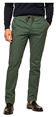 HACKETT LONDON Herren Perfect Tencel Chino Hose, dunkelgrün, 32W/34L