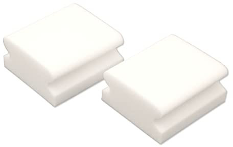 2 Stück DEWEPRO® Schmutzradierer weiß im 2er Set - Radierschwamm mit praktischen Griffrillen - Reinigungsschwamm entfernt hartnäckigen Schmutz mit wenig Aufwand - Wunderschwamm aus Melamin