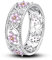Hapour 925 Sterling Silber Damenringe mit Blumen-Zirkonia stapelbare Eternity-Ringe Statement-Ringe für Frauen und Mädchen Größe 7