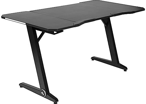 Duo Collection Game-Rocker GT-45 FSC Schreibtisch, Metall, Schwarz, 152 x 76 x77