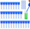 30 Pcs 15ML Stool Containers, Urine Stool Specimen Cups, Plastic Sample Test Tube Cups with Spoon, Stool Sample Collection Cups Bottles, Urine Collection Containers for Laboratory Medical