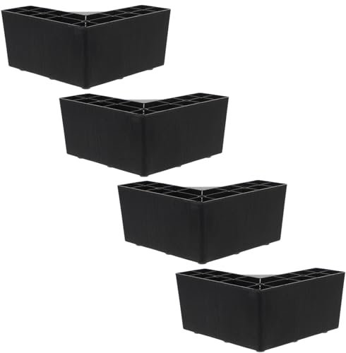 HOMSFOU 4 Pièces Pieds De Meubles en Plastique Canapé en Forme De L Pieds De Remplacement De Lit 7. 5Cm