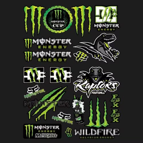 Lithyc Motorrad Aufkleber - Moto motocross stickers - Moped Sticker - Monster Kralle Sticker Aufkleber - FüR Helme,MotorräDer,Skateboards,Dirtbikes(A8039)