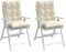 Kangmusi Niedriglehner-Auflagen 2 STK. Creme Oxford-Gewebe, kangmusi377677