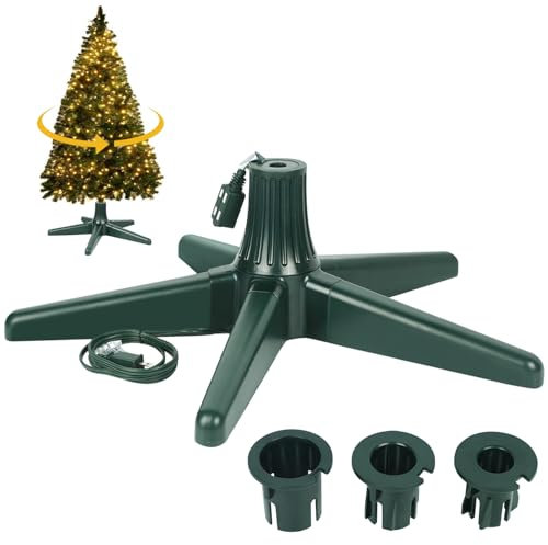 Blissun 360 Grad drehbarer verstellbarer Weihnachtsbaumständer, geeignet für bis zu 2,5 m künstliche Weihnachtsbäume, dunkelgrün