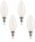 FLSNT E14 LED Warmweiss Ersetzt 60W, 6,5W C35 Glühbirne E14 LED Dimmbar, B11 LED E14 Kerzenform 806 Lumen, 2700K Warmweiß, 4 Stück