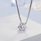 MHGSQUISW Silber S925 Halskette Frauen Runde Solitär 2,0 ct Zirkonia Diamant Anhänger Halskette Hochzeit