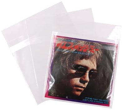 Vinyl Record Outer Sleeve with Anti-Static Protection for 7-inch LPs (Clear, 25 Pack)