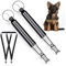 dellyy Hundepfeife, 2 Pack Hundepfeife Hochfrequenz Lautlos, Hundepfeife Gegen Bellen, Hundepfeife Rückruf, Verstellbare Hundepfeife, mit Lanyard (Black)