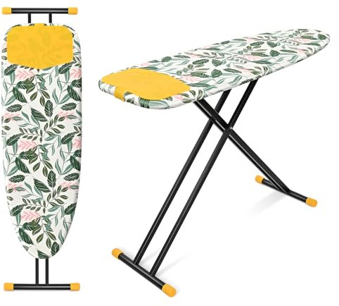 KINGRACK Bügelbrett groß, Extra großer Bügeltisch, XXL stabil klappbarer Bügelbretter mit Silikon-Bügelauflage, 4 höhenverstellbar, Bügelfläche 135X46 cm, Grün