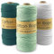 MeoZynxadril 3 Pezzi Corda Macrame, Macramè Corda Set 3mm x 100m, DIY Filo Macrame, Cordino Uncinetto, Corda Cotone Intrecciata, per Decorazioni, Arazzo da Parete, Borse a Uncinetto, Artigianato