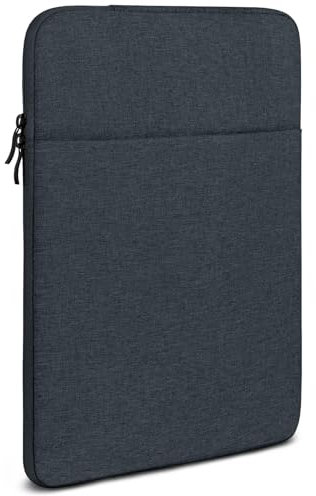 moex Tablet Hülle für Samsung Galaxy Tab S10 Ultra Tasche mit Reißverschluss und Fach für Zubehör, Nylon Stoff Sleeve weich Gepolstert, Schutzhülle Minimalistisch Dash Case, Anthrazit