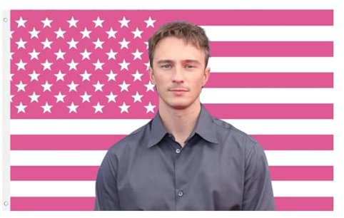 Flag | 3x5 Piedi Bandiera | Sfondo Decorativo con Pink Americana Flag per Decorazioni da Parete | Divertenti Bandiere da Arazzo per la Decorazione di Interni ed Esterni