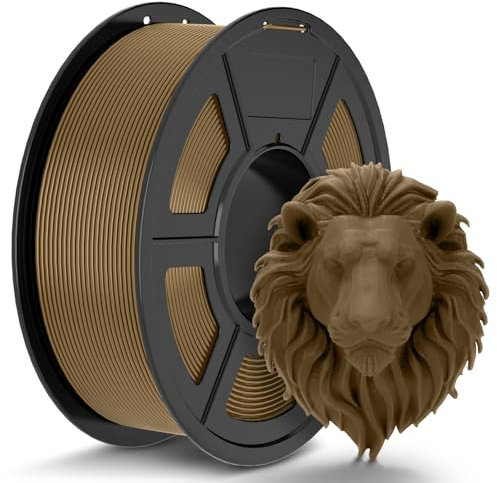 TECBEARS PLA Filaments 1.75mm Braun, 1kg 3D Drucker Filament PLA, Filament 3d Druckmaterialien, Vakuumverpackung, Maßgenauigkeit +/- 0,02 mm, 1kg Spule (2,2lbs) PLA Filament für Intelligentes Drucken