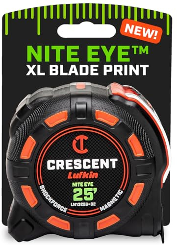 Crescent Lufkin 25 Ft. SHOCKFORCE NITE EYE Magnetic Tape Measure | LM1325B-02