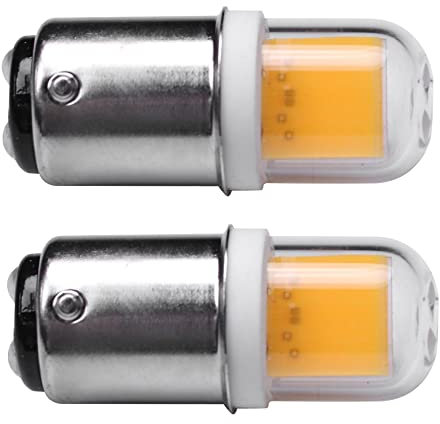 Lioggyet 2X Ba15D LED Bombilla Luz 3W 110V 220V AC SPulgada Atenuación 300 Lúmenes COB 151 LED Lámpara Cálido