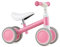 COSTWAY Bicicletta Senza Pedali per Bambini 1-3 Anni, Bicicletta Equilibrio con 4 Ruote, Manubrio e Sella Regolabili in Altezza, Bici per Bambini, Portata 25 kg (Rosa)
