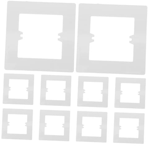 EXHUMKY 10Pièces Lot de Cache Interrupteurs Décoratifs Type PVC Plaques Murales Agrandies Installation Facile pour Protection des Prises et Interrupteurs