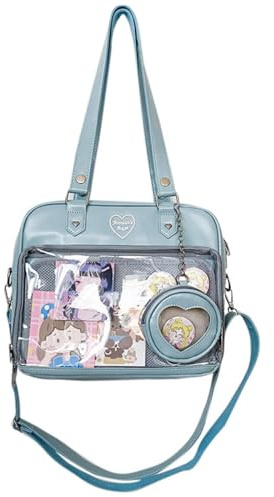 JIABAOZ Ita Bag Crossbody Kawaii-Tasche Handtaschen Mit JK Kawaii Schultertasche Mit Einsatz Anime Pins Display
