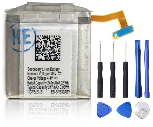 XITAIAN 3,85V 0,92Wh 240mAh EB-BR830ABY Ersatz Akku für Samsung Galaxy Watch Active 2 40mm SM-R830 SM-R835 Smartwatch mit Reparatur Tool Kit