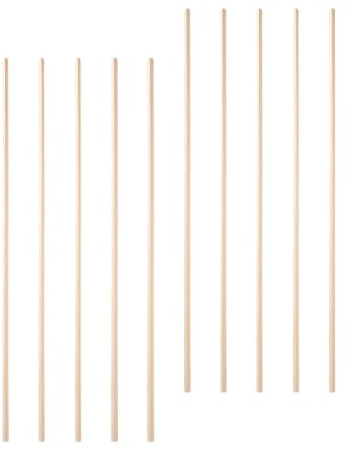 HAMPPLIES Lot de 10 baguettes de fenêtre triangulaires identiques en bois - Longueur des bords : 10 mm - Longueur des bords : 50 cm de long - Moustiquaire naturelle - Pour moustiquaire et cadre de
