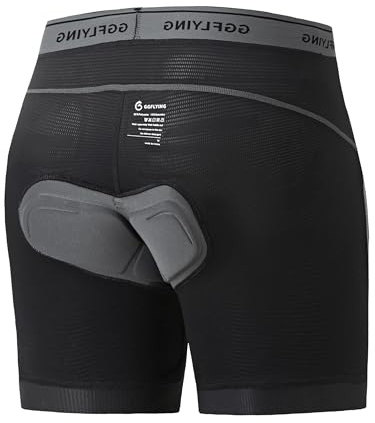 GGFLYING Fahrradhose Radunterhose Herren Gepolstert Radlerhose Radhose Kurz | Fahrrad Unterhosen Fahrradunterhose Atmungsaktiv und Schnell Trocknend Rutschfeste Hosenbeine Elastischer Bund