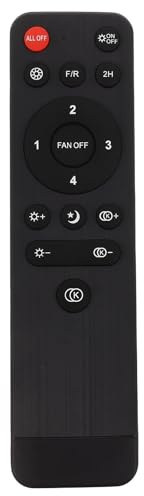 FESTFENDS Controlador para ventilador de techo: Control remoto universal para ventilador de techo con luz - Cuatro velocidades y temporizador de 2 horas - Controlador de repuesto para luminaria de