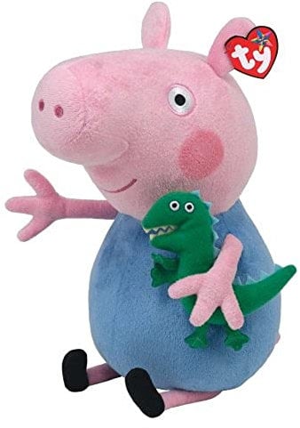 TY George Pig Weiches Kuscheltier | 10 Gefüllter Teddybär für Kinder, Babyspielzeug, Kuscheliges Sammlerstück | Offizielles Peppa Pig Merchandise | Hochwertiges Kuscheltier für Mädchen und Jungen