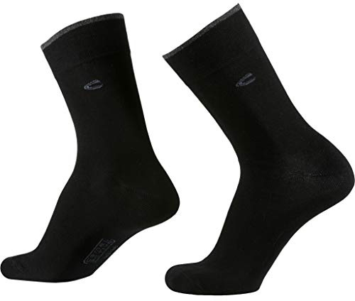 camel active 2er Pack Basic Socks 6590 610 black Strumpf schwarz Socken Doppelpack, Size:43-46