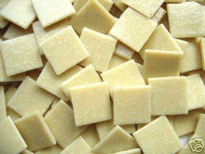 75 Pack Cream 20mm Vitreous Mosaic Tiles