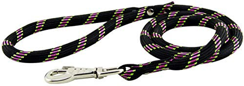 Laisse nylon corde 1,2 m noire largeur 13 mm environ pour chien/Zolux